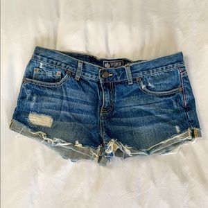 Short denim shorts